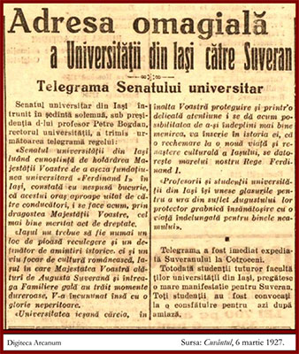 Sectiunea 7: Petru Bogdan şi „Fundaţia Ferdinand I”